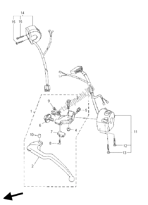 Toutes les pièces pour le Interrupteur Et Levier De Poignée du Yamaha FZ1 S Fazer 1000 2006