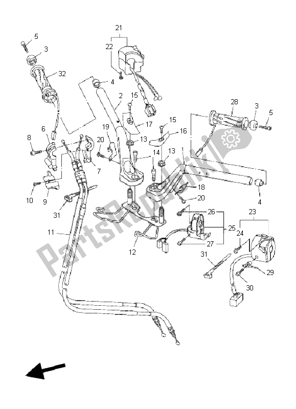 Tutte le parti per il Maniglia E Cavo Dello Sterzo del Yamaha FJR 1300 AS 2007