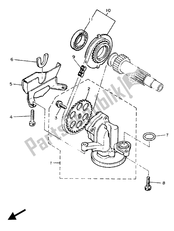 Toutes les pièces pour le La Pompe à Huile du Yamaha XJ 900F 1989