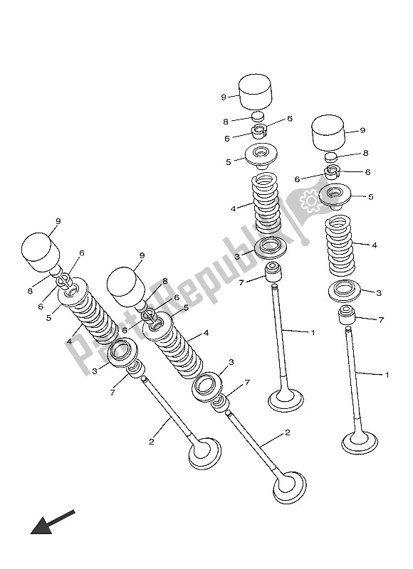 Wszystkie części do Zawór Yamaha XJ6 NA 600 2016