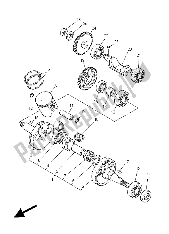 Wszystkie części do Wa? Korbowy I T? Ok Yamaha DT 125R 2004