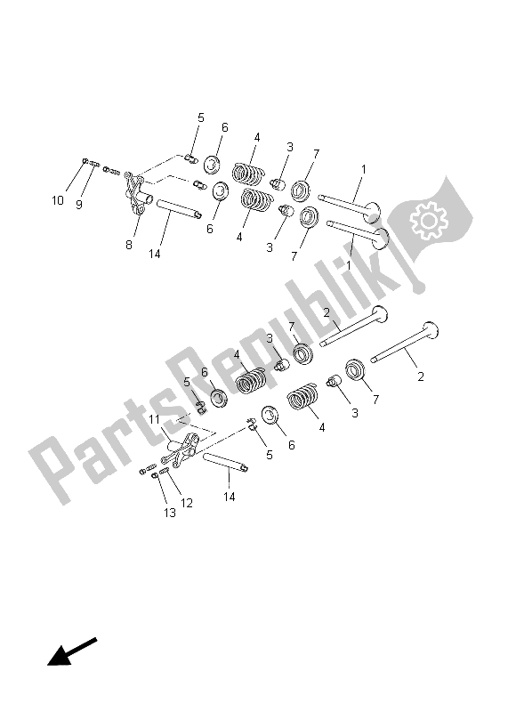 All parts for the Valve of the Yamaha YP 125R 2015