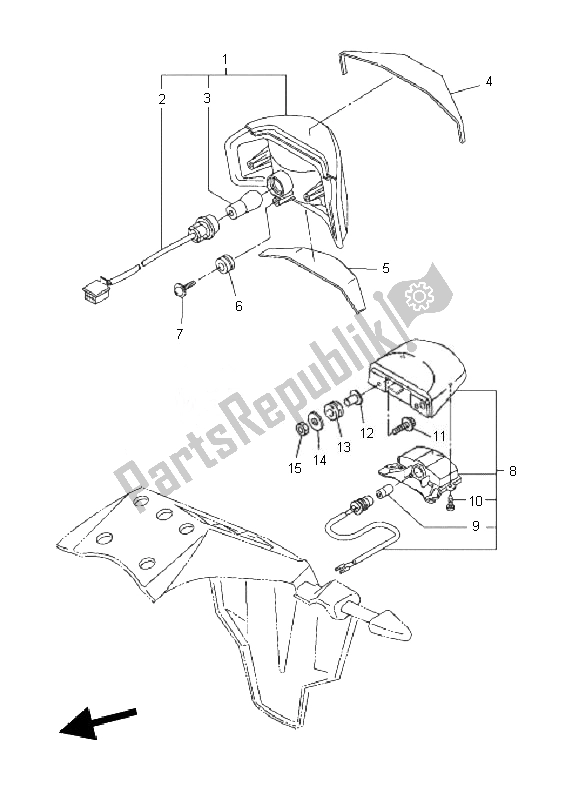 Tutte le parti per il Fanale Posteriore del Yamaha FZ1 N Fazer 1000 2010