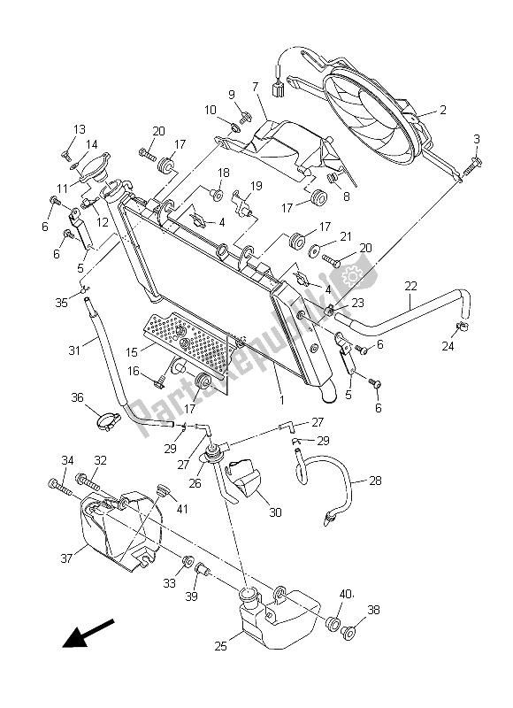 Toutes les pièces pour le Tuyau De Radiateur du Yamaha MT 09 Tracer ABS 900 2015