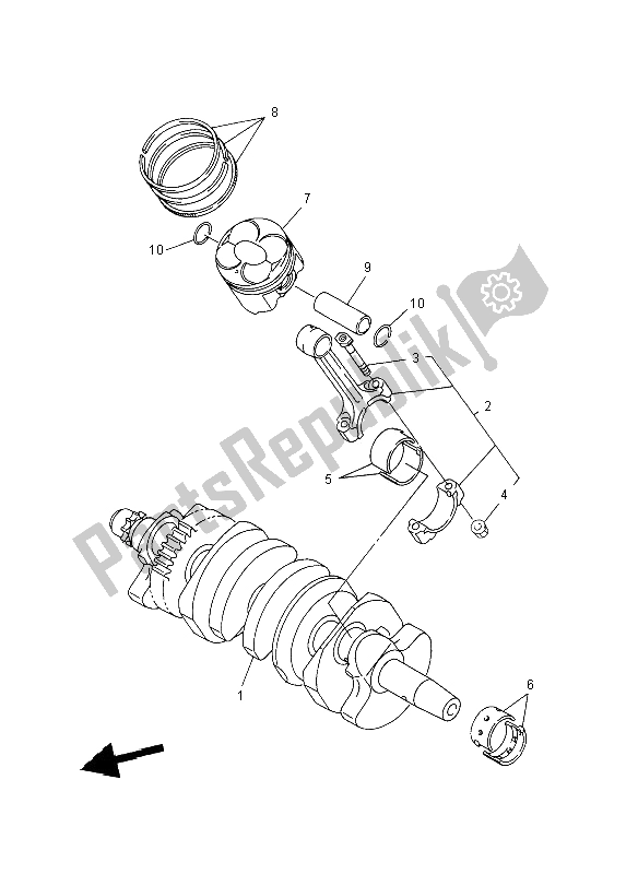 Tutte le parti per il Albero Motore E Pistone del Yamaha YZF R6 600 2008