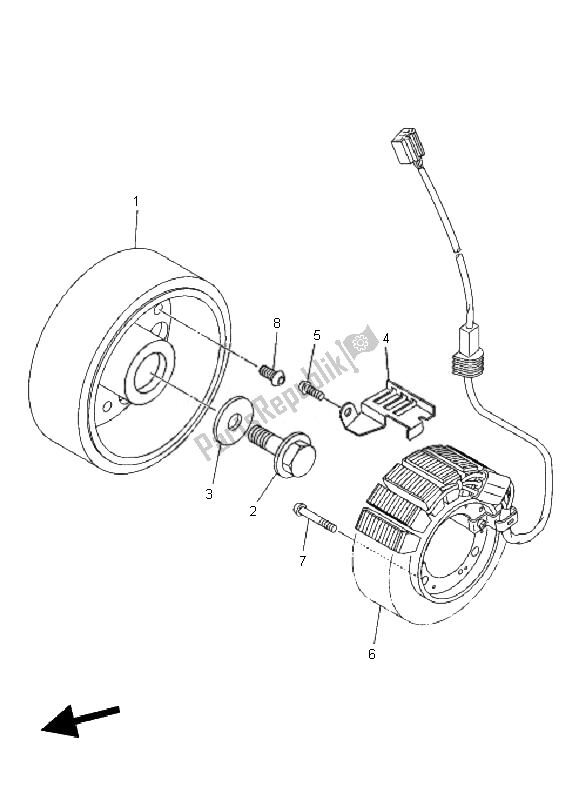 All parts for the Generator of the Yamaha XJ6N 600 2010