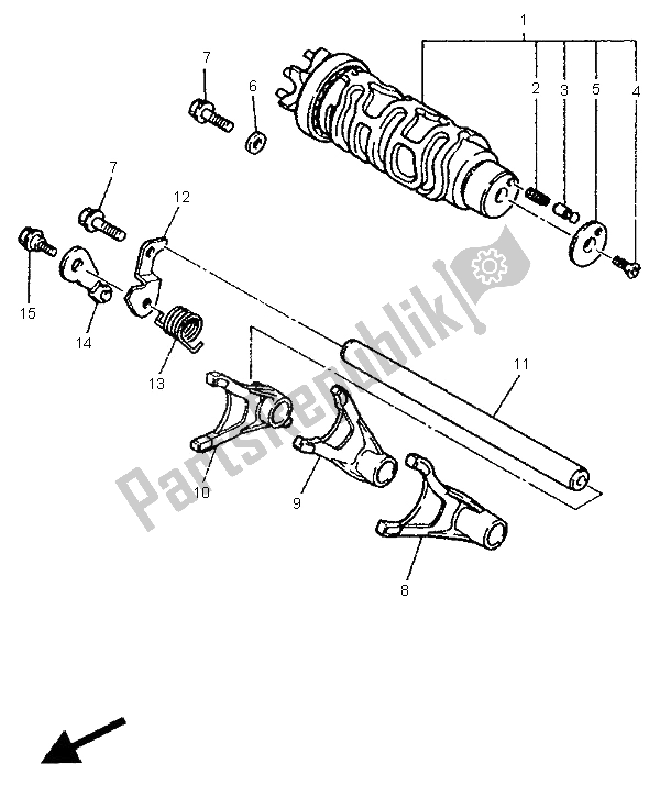 Toutes les pièces pour le Came Et Fourchette De Changement De Vitesse du Yamaha YZF 750 SP 1995