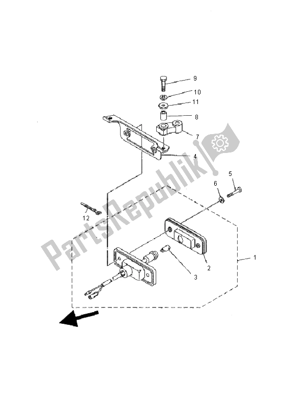 Toutes les pièces pour le Feu Arrière du Yamaha YFS 200 Blaster 2001