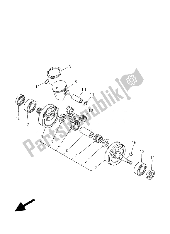 Todas las partes para Cigüeñal Y Pistón de Yamaha YZ 125 2013