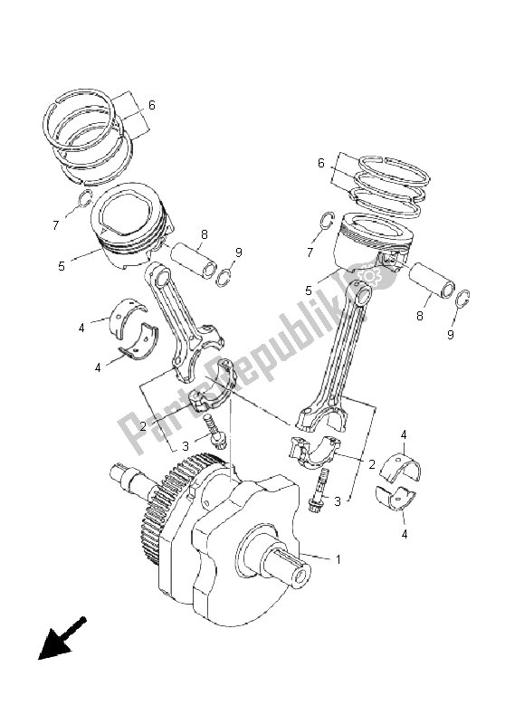 Wszystkie części do Wa? Korbowy I T? Ok Yamaha MT 01 1670 2005