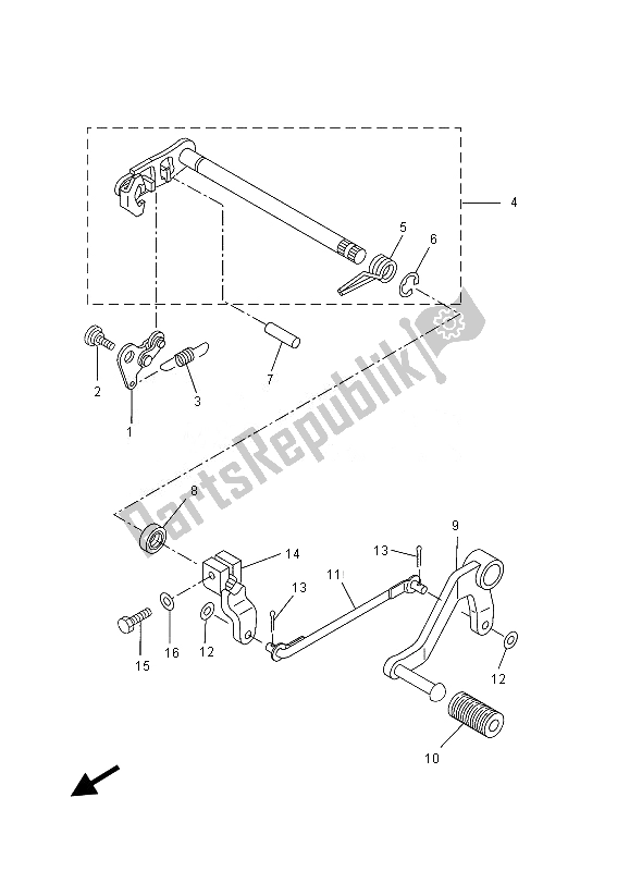 Toutes les pièces pour le Arbre De Changement du Yamaha YZF R 125 2013