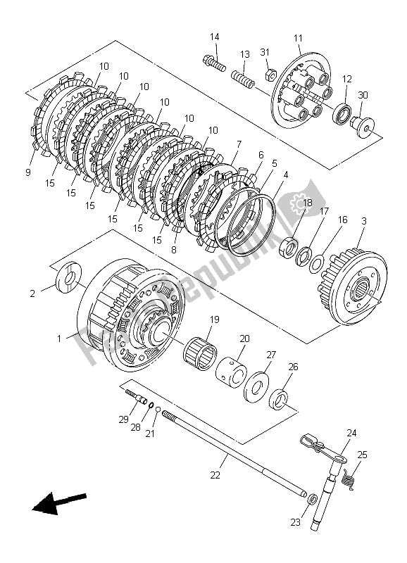 Tutte le parti per il Frizione del Yamaha XJ6 SA Diversion 600 2009