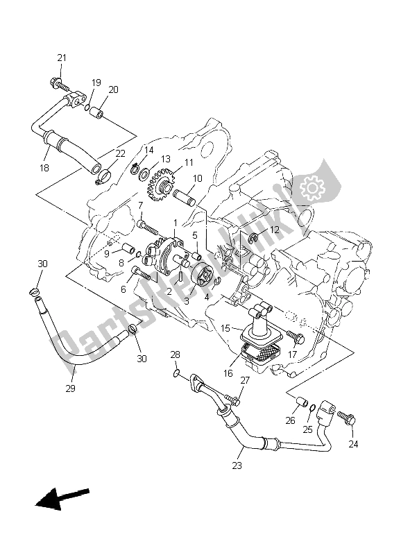 Tutte le parti per il Pompa Dell'olio del Yamaha YZ 250F 2009