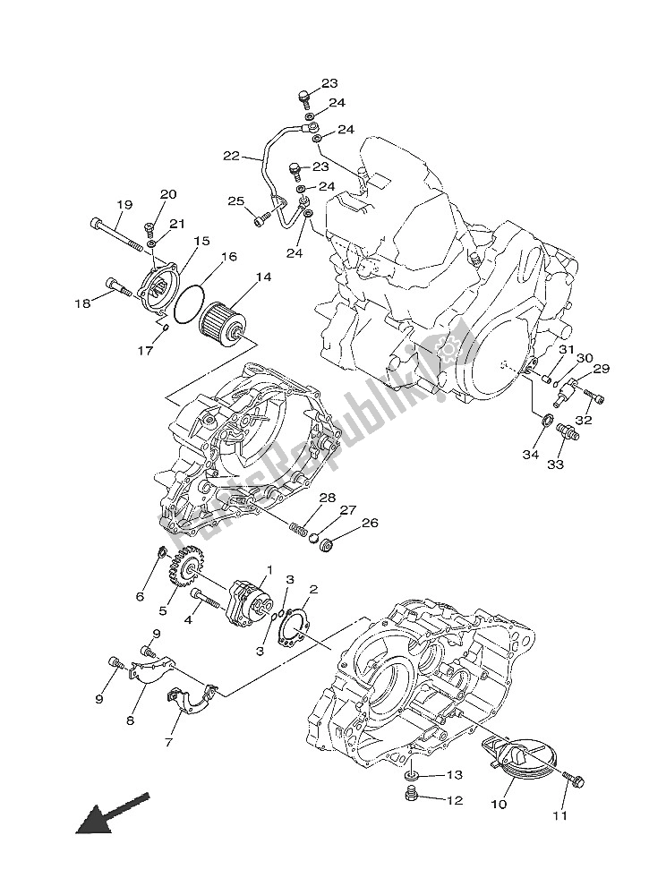 Tutte le parti per il Pompa Dell'olio del Yamaha YFM 700R 2016