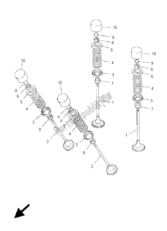 Todas las partes para Válvula de Yamaha FJR 1300A 2008