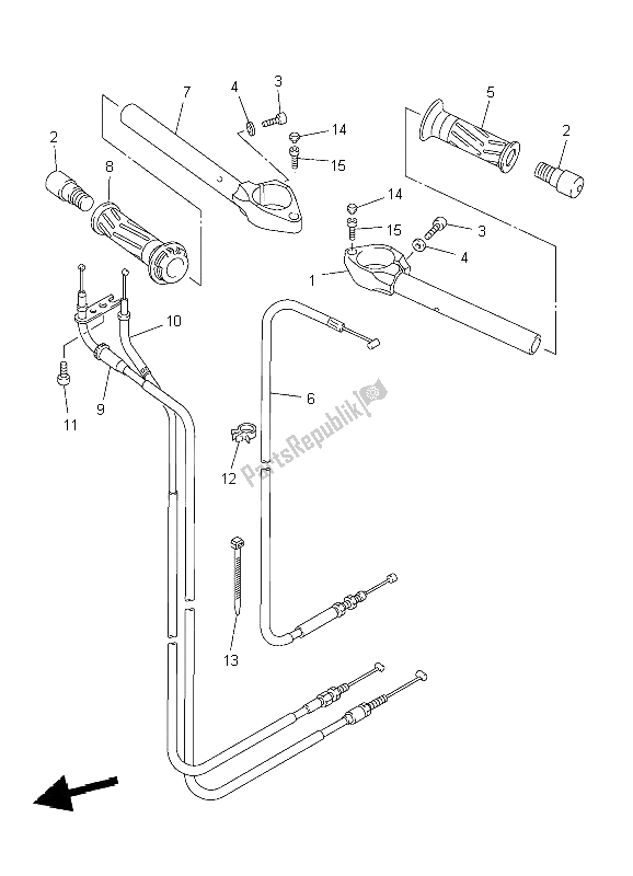 Toutes les pièces pour le Poignée Et Câble De Direction du Yamaha YZF R6 600 2004