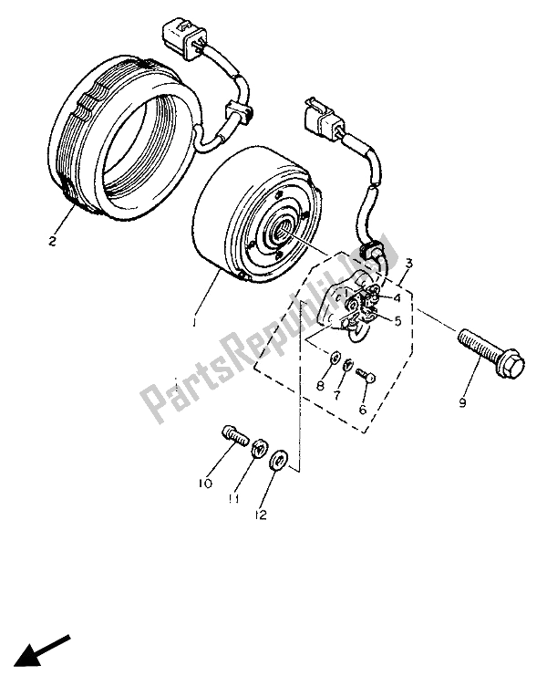 Toutes les pièces pour le Générateur du Yamaha XJ 900 1990