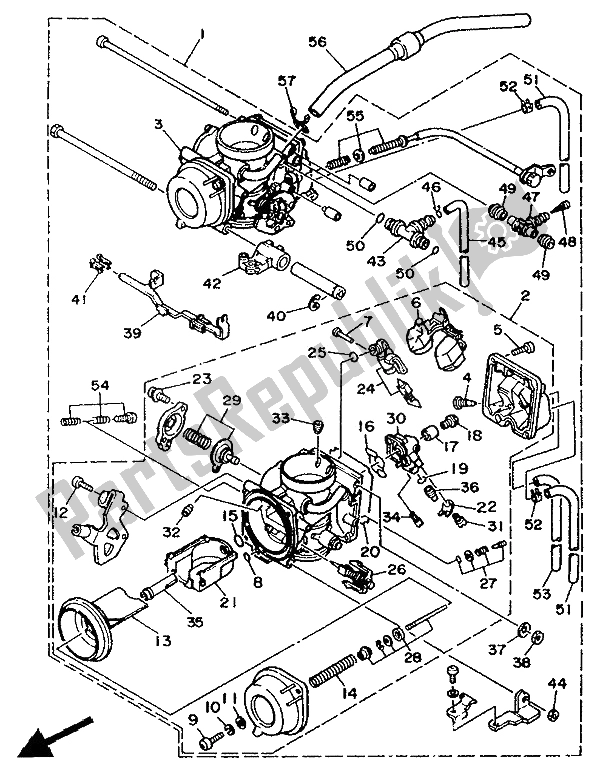 Todas las partes para Carburador de Yamaha TDM 850 1991