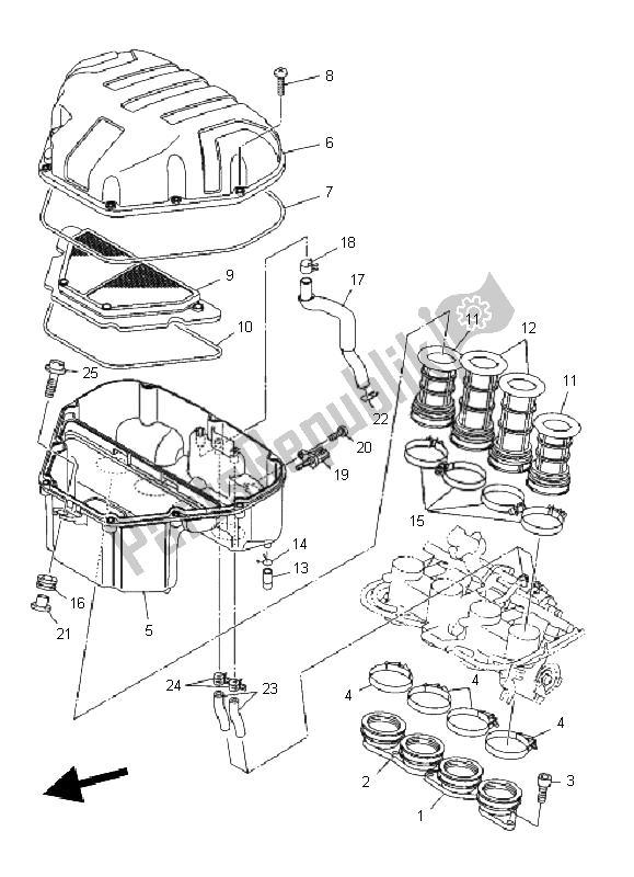 Tutte le parti per il Presa del Yamaha XJ6N 600 2010