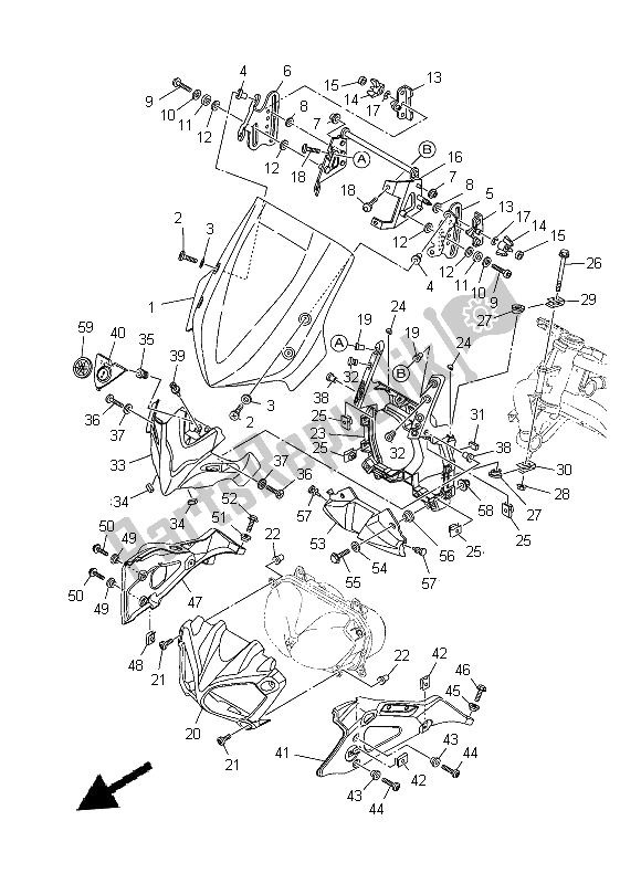 Todas as partes de Parabrisa do Yamaha XT 1200 ZE 2014