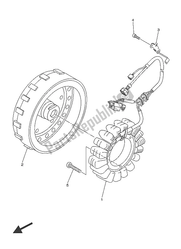 All parts for the Generator of the Yamaha XVS 1300A 2016