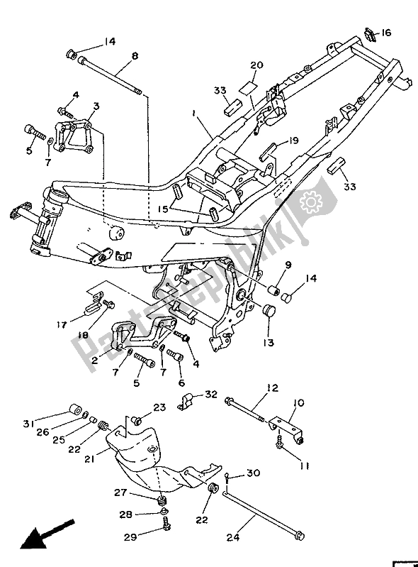 Todas las partes para Marco de Yamaha TDM 850 1994