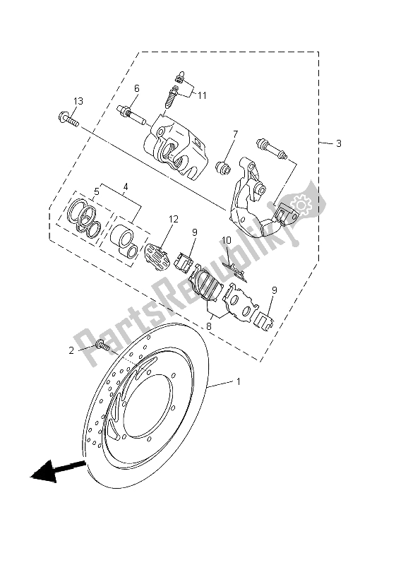 Tutte le parti per il Pinza Freno Anteriore del Yamaha XVS 650A Dragstar Classic 2002