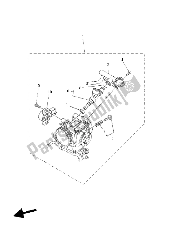 Alle onderdelen voor de Intake 2 van de Yamaha XT 660 ZA Tenere SE 2011