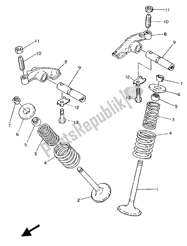 Todas las partes para Válvula de Yamaha SR 500 1993