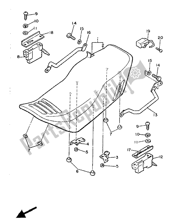 Toutes les pièces pour le Siège du Yamaha XJ 900 1986