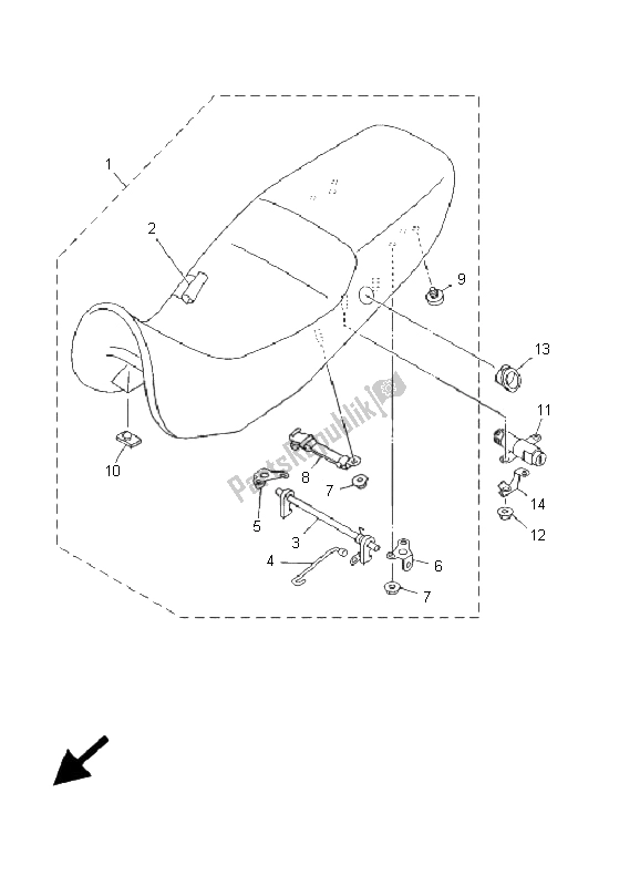 Todas las partes para Asiento de Yamaha TDM 850 2000