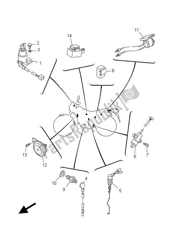 Wszystkie części do Elektryczny 2 Yamaha TW 125 2003