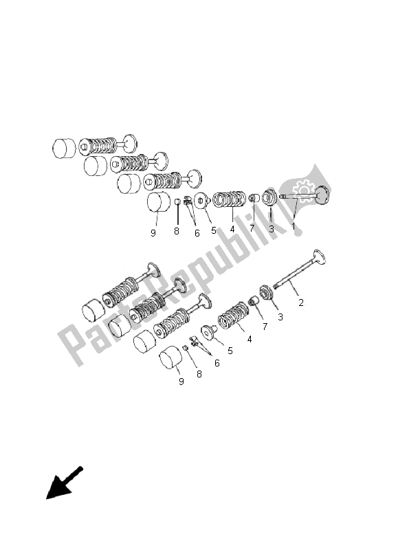 All parts for the Valve of the Yamaha XP 500A T MAX 2007