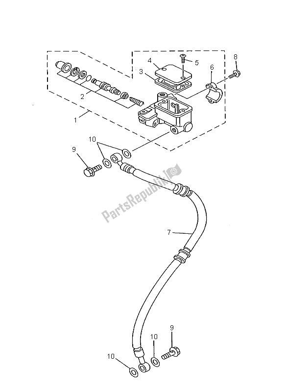 Wszystkie części do Przedni Cylinder G?ówny Yamaha TDR 125 1999