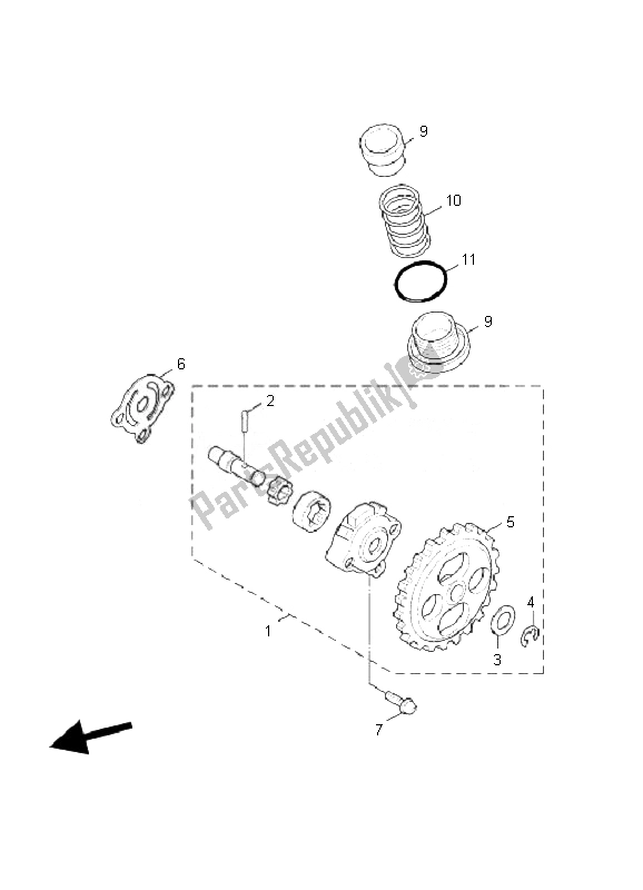 Tutte le parti per il Pompa Dell'olio del Yamaha NXC 125 EA Cygnus X 2010