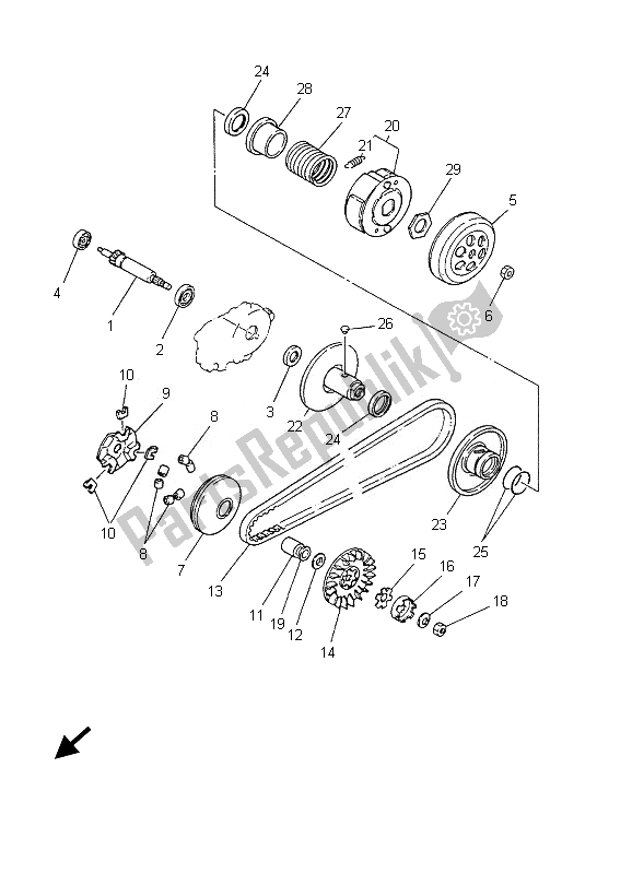 Toutes les pièces pour le Embrayage du Yamaha CS 50R AC JOG 2007