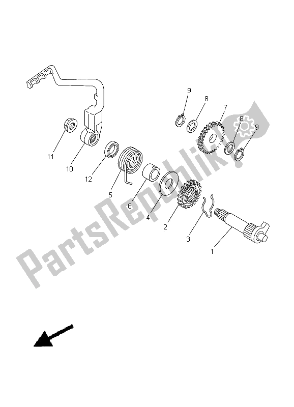 Toutes les pièces pour le Entrée du Yamaha TT R 125 LW 2000