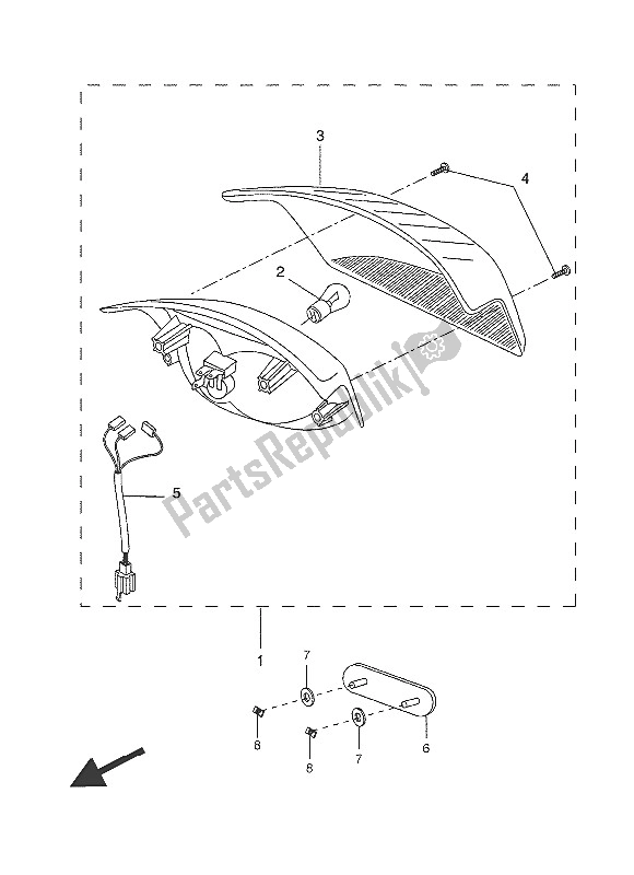Todas las partes para Luz De La Cola de Yamaha CW 50N 2016