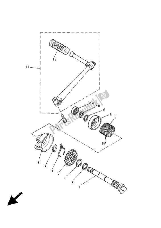 Wszystkie części do Rozrusznik Yamaha PW 80 2005