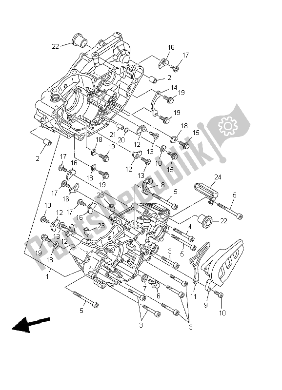 Todas as partes de Bloco Do Motor do Yamaha YZ 250F 2002