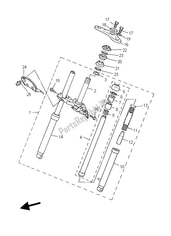 Wszystkie części do Przedni Widelec Yamaha PW 50 2006