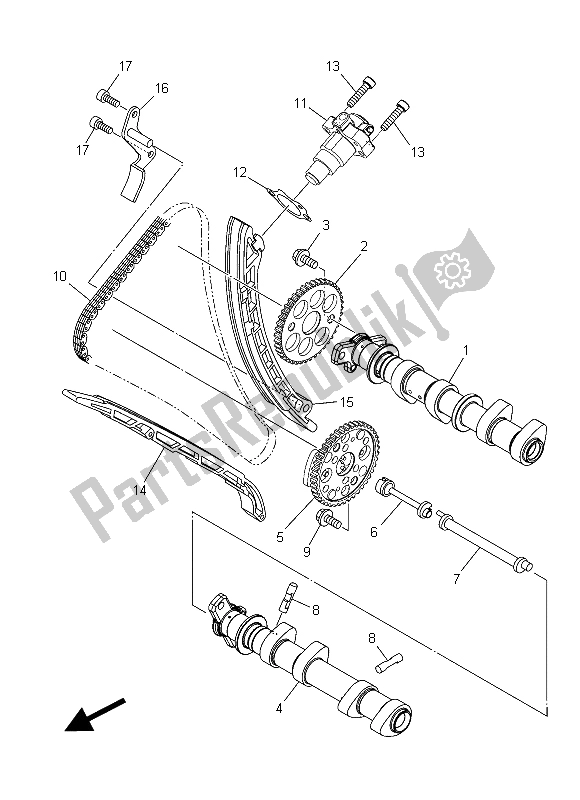 Todas las partes para árbol De Levas Y Cadena de Yamaha XT 1200Z 2015