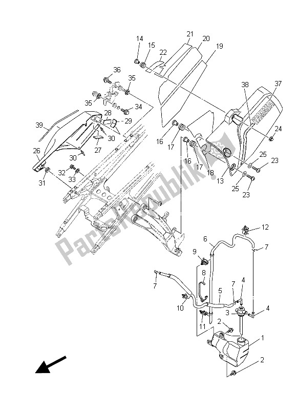 Todas as partes de Tampa Lateral do Yamaha XT 1200 ZE 2015