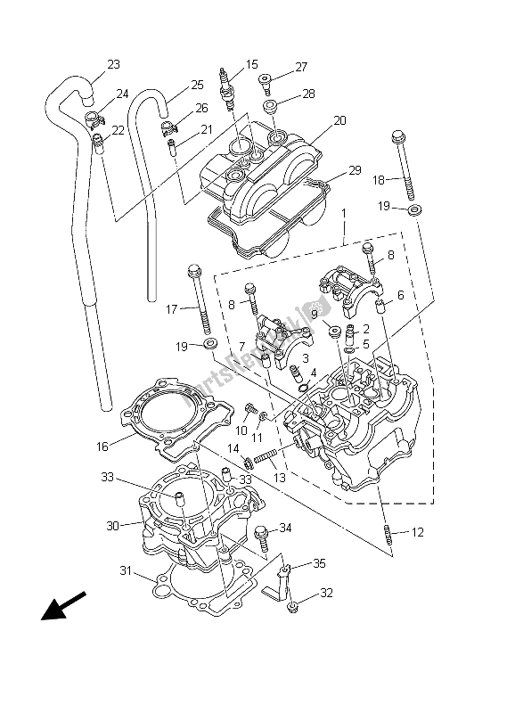 Wszystkie części do Cylinder Yamaha WR 250F 2003