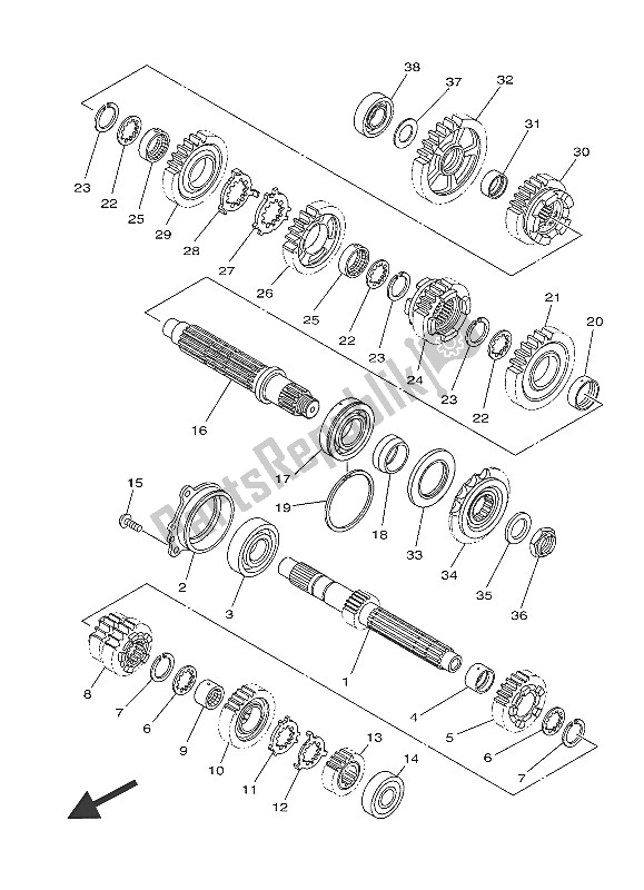 Wszystkie części do Przenoszenie Yamaha MT 09A 900 2016