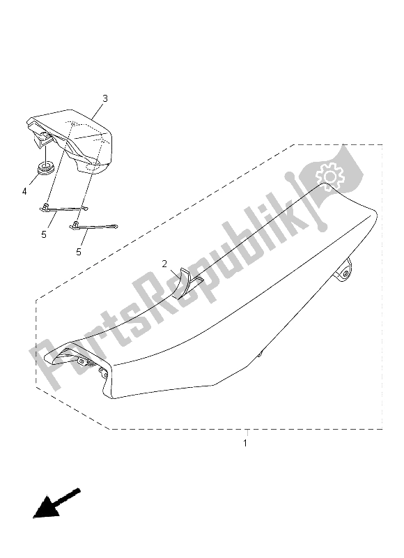 Todas las partes para Asiento de Yamaha YZ 250 FX 2015