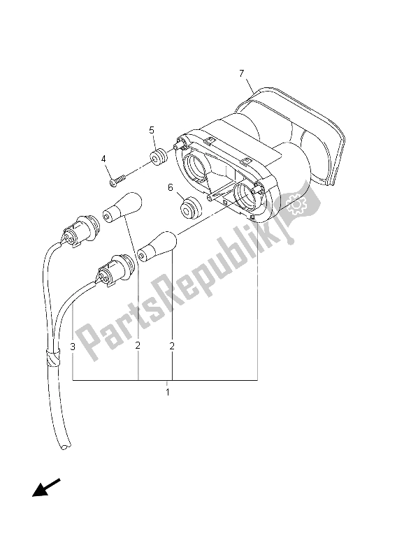 Todas as partes de Luz Traseira do Yamaha FZS 1000 S Fazer 2003