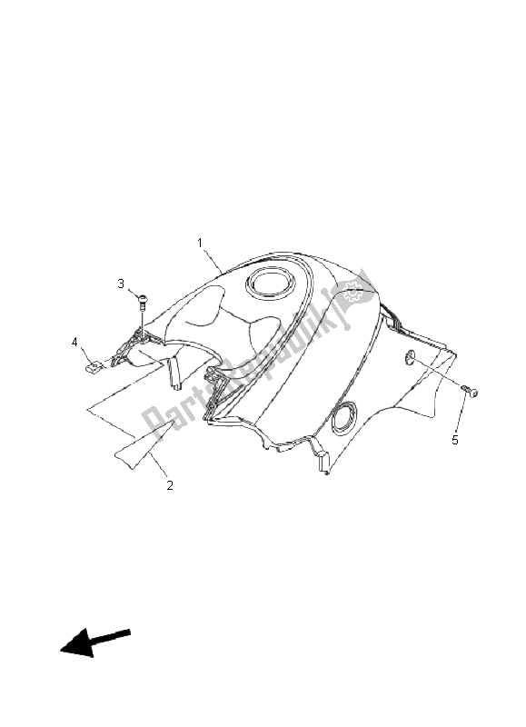 All parts for the Side Cover of the Yamaha YFM 350F Grizzly 4X4 2008