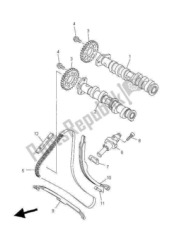 Todas las partes para árbol De Levas Y Cadena de Yamaha TDM 900 2004