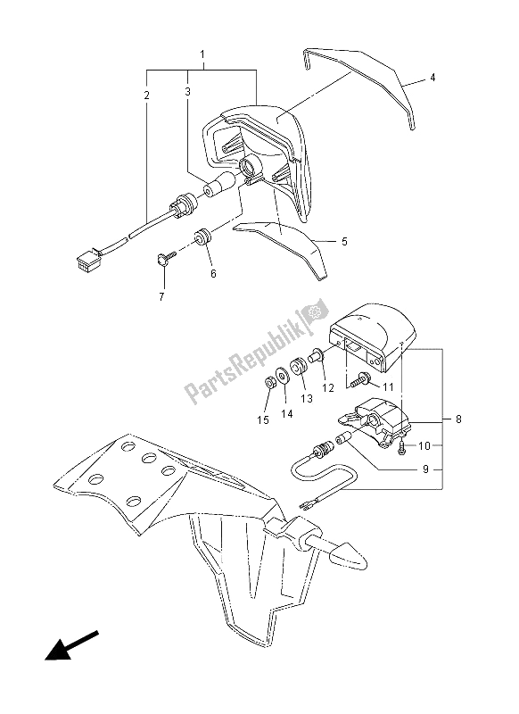 Tutte le parti per il Fanale Posteriore del Yamaha FZ1 N 1000 2012